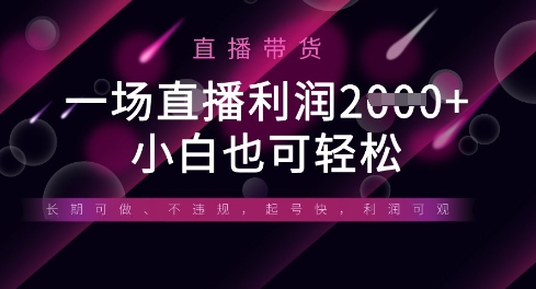 半无人直播带货，一场利润数张，适合所有平台玩法，小白也可轻松-亮剑学堂
